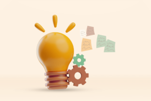 رسم يوضح تطوير فكرة مشروع إلى نموذج عمل تجاري من خلال التخطيط