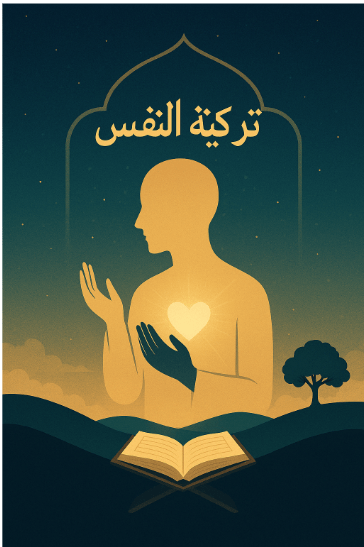 رسم يمثل تزكية النفس وتطهيرها للوصول إلى النفس المطمئنة والسعادة